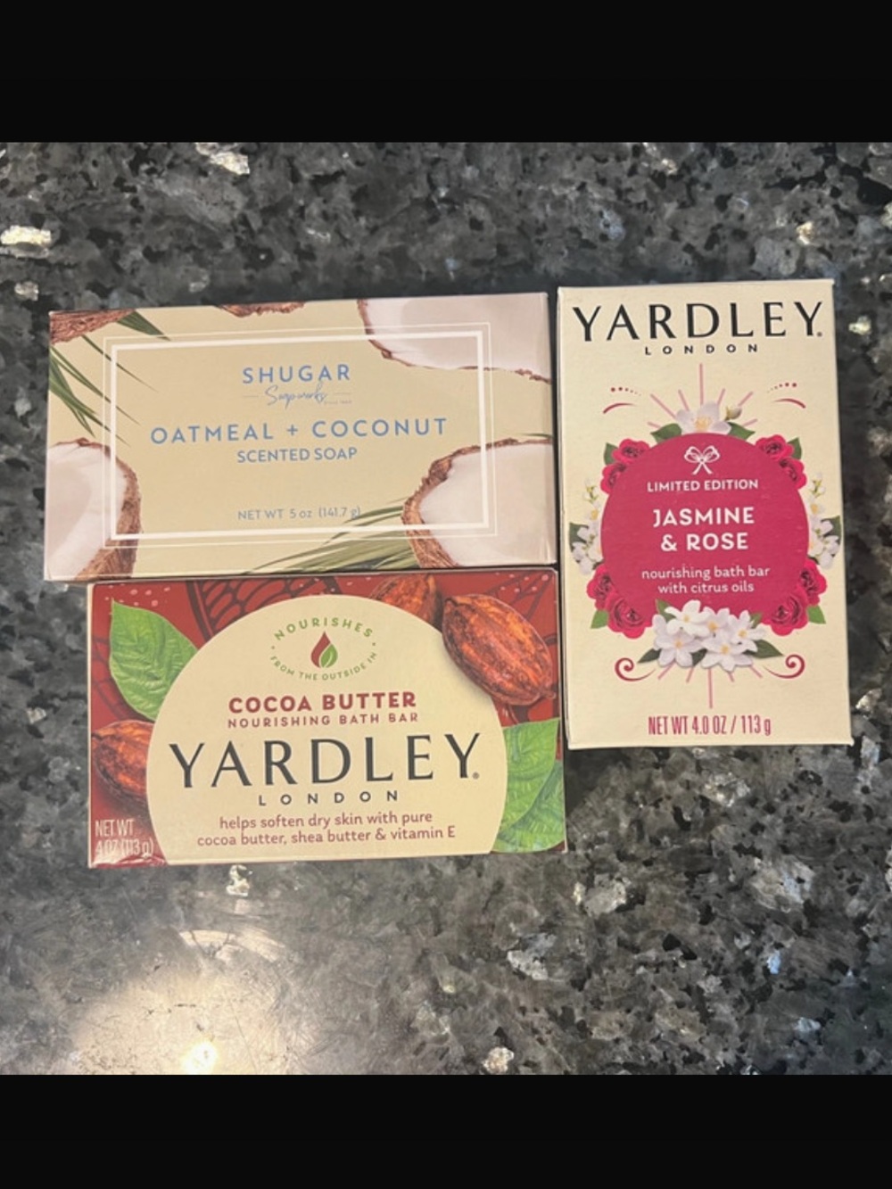 Set of 3 Bar Soap Yardley & Shugar Soap works Fragranced New